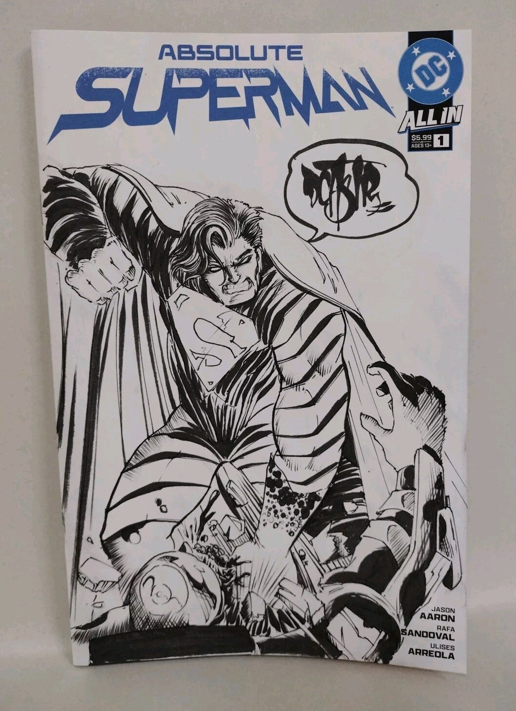 Absolute Superman 1 (2024) DC Comic Sketch Variant Cover W Original DCastr Art