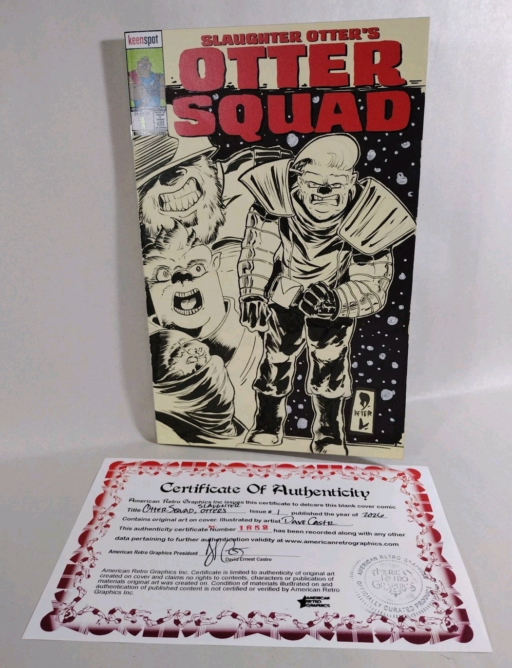 Otter Squad #1 (2026) Keenspot Comic Sketch Cover Var W Original Dave Castr Art