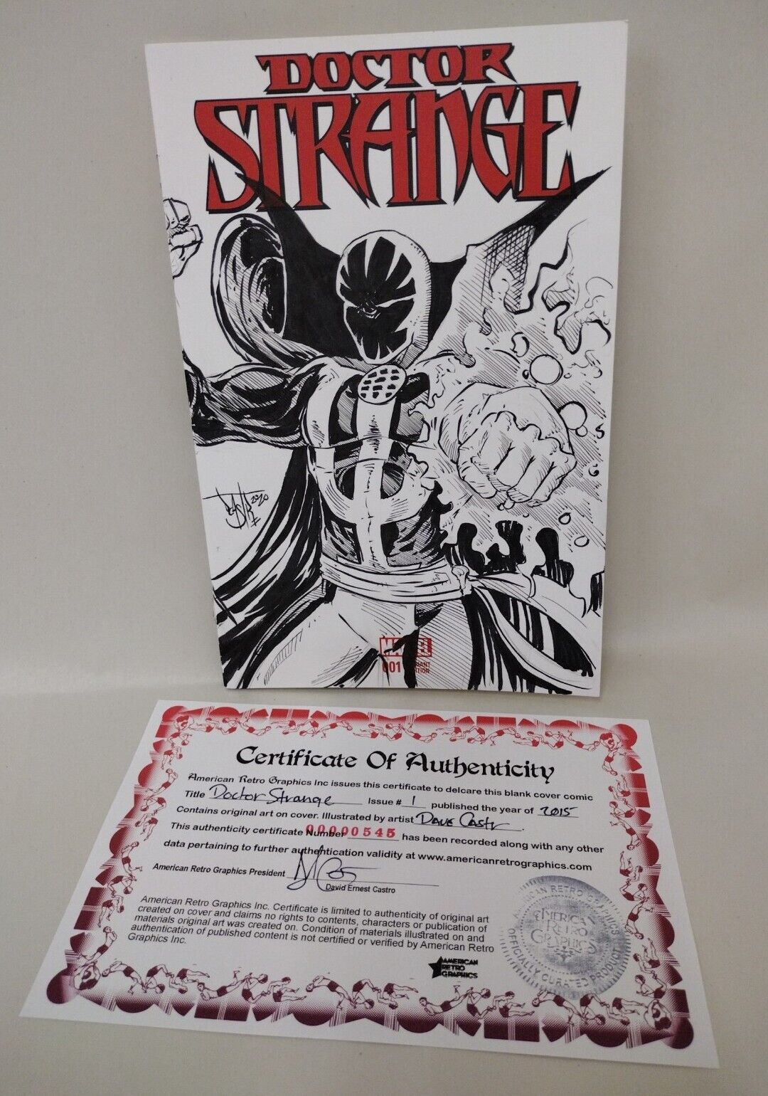 Doctor Strange (2015) #1 Blank Cover Variant Comic W Original DCastr Art ARG