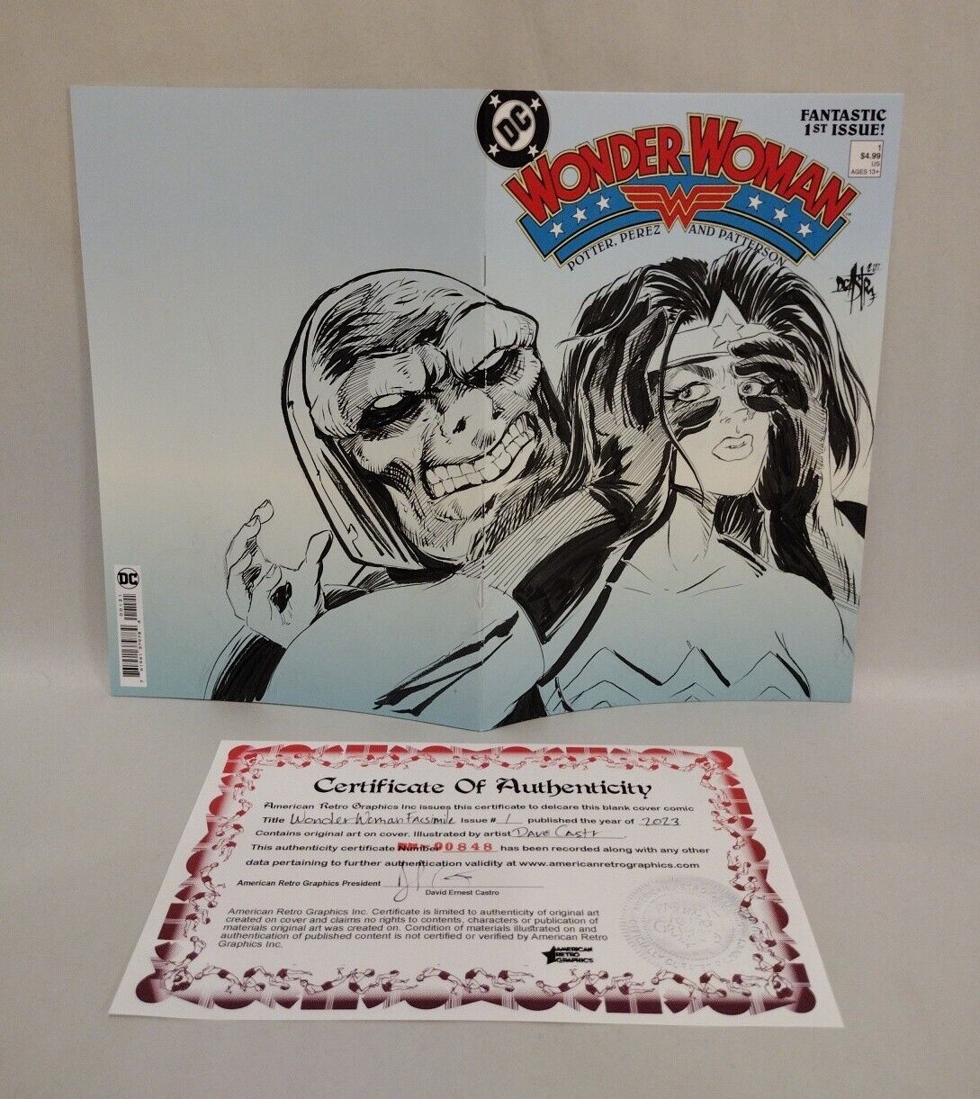 Wonder Woman #1 Facsimile Edition (2023) Sketch Variant W Original DCastr Art