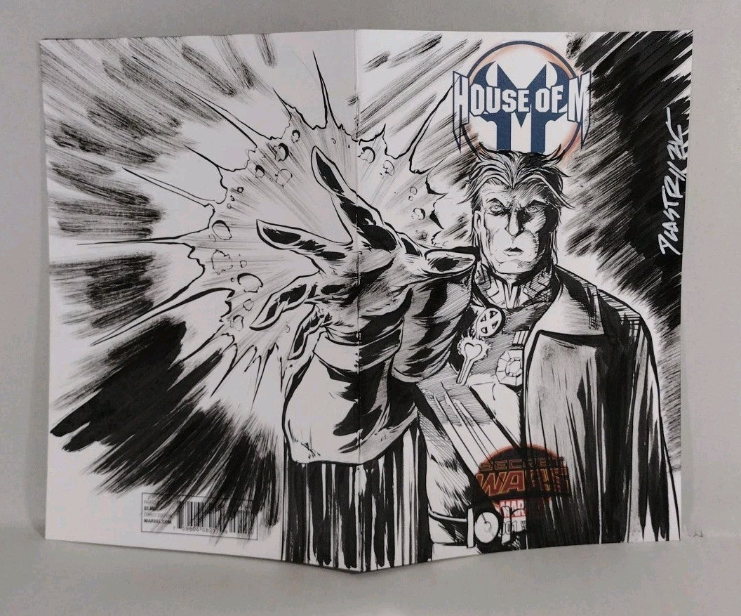 House of M #1 (2015) Marvel Secret Wars Sketch Cover Variant Original DCastr Art