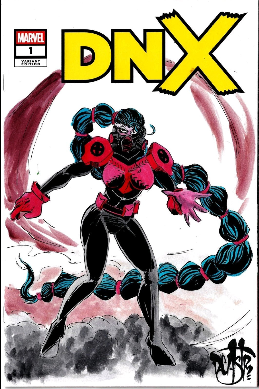 DNX #1 (2026) Marvel Comic Sketch Cover Variant W Original Timebomb DCastr Art