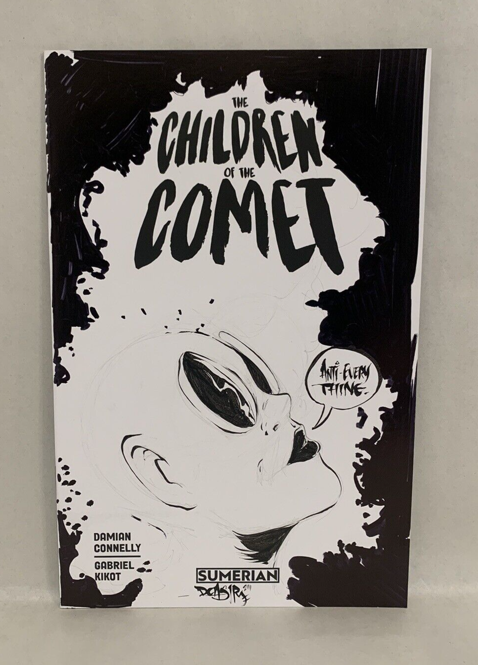 CHILDREN OF THE COMET #1 Blank Variant Cover Comic W Original Art Dave Castr