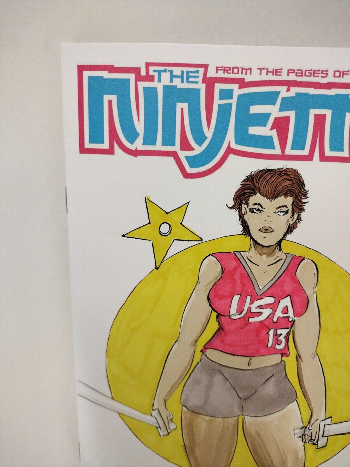 Ninjettes #1 (2022) Blank Cover Dynamite Comic w Original Dave Castr Art ARG COA