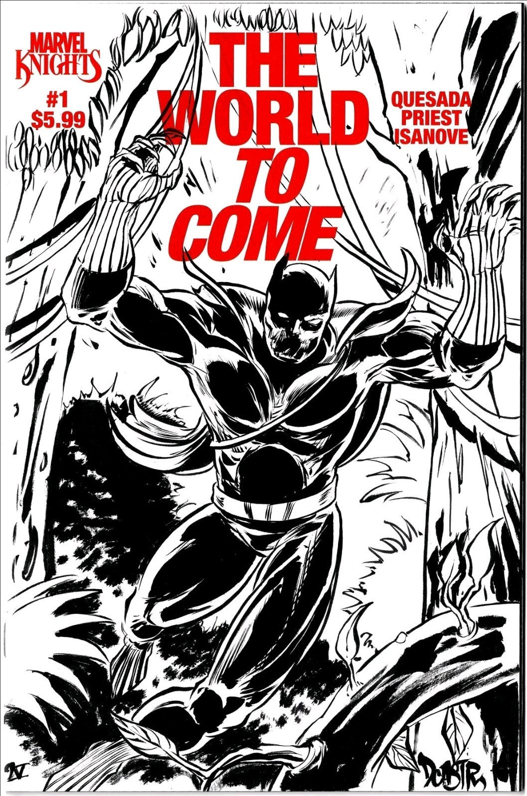 The World To Come (2025) Marvel Sketch Cover Variant Comic W Original DCastr Art
