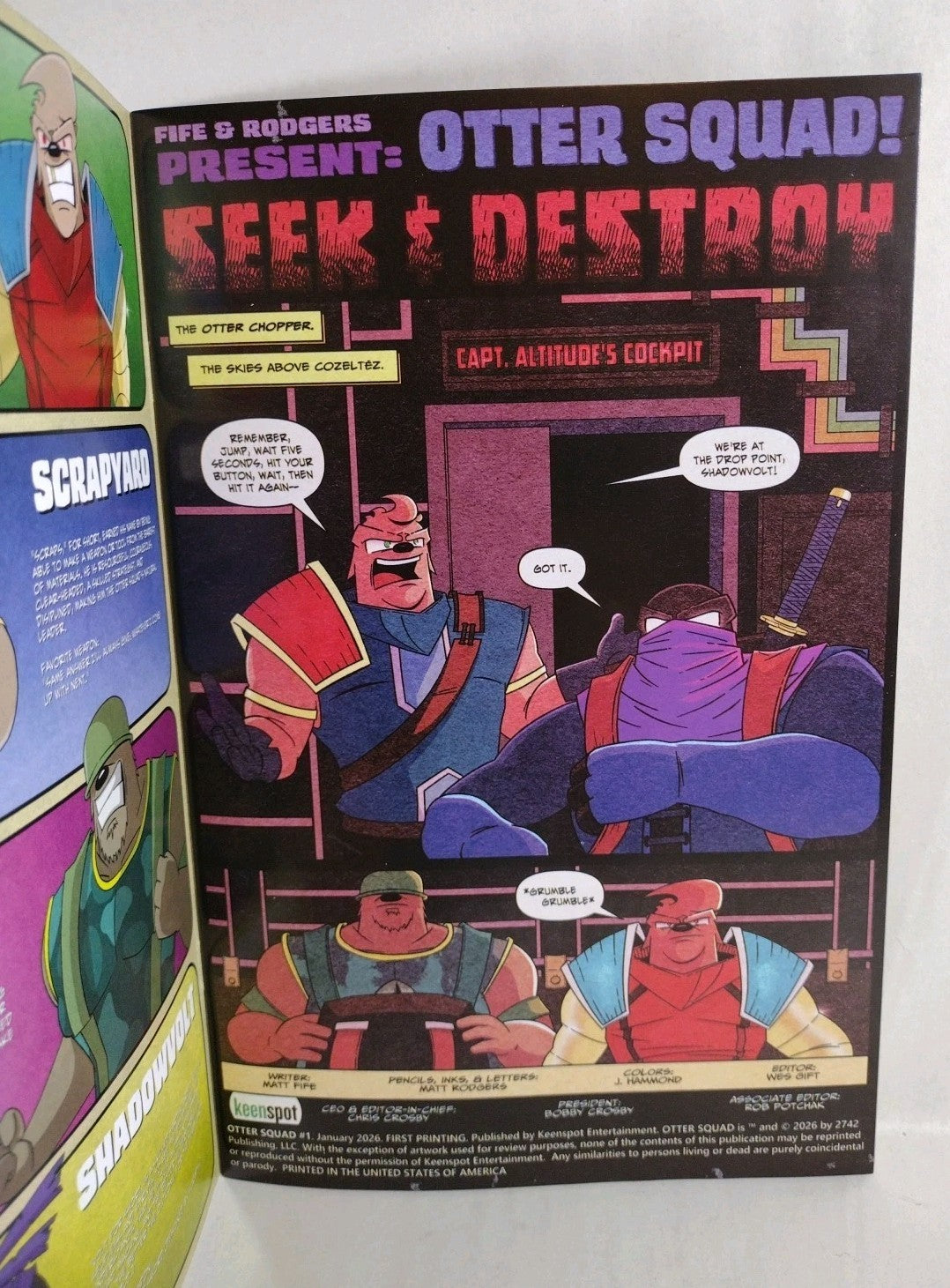 Otter Squad #1 (2026) Keenspot Comic Sketch Cover Var W Original Dave Castr Art