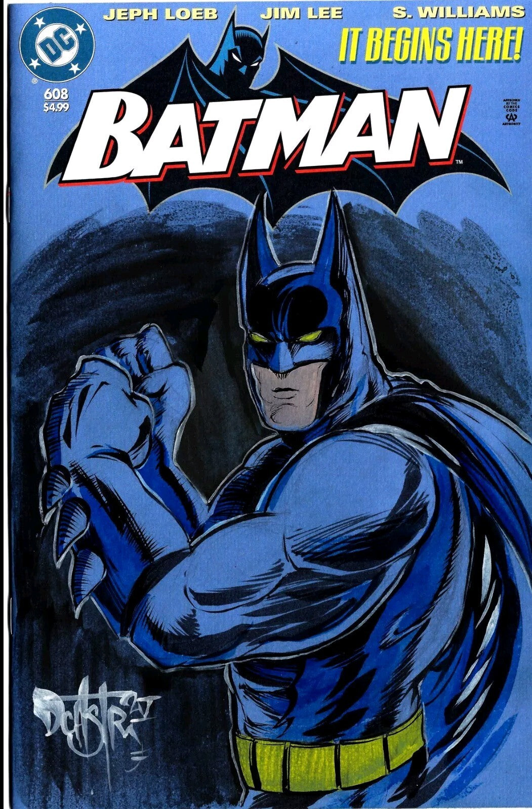 Batman 608 Facsimile Edition (2025) DC Comic Sketch Cover W Original DCastr Art
