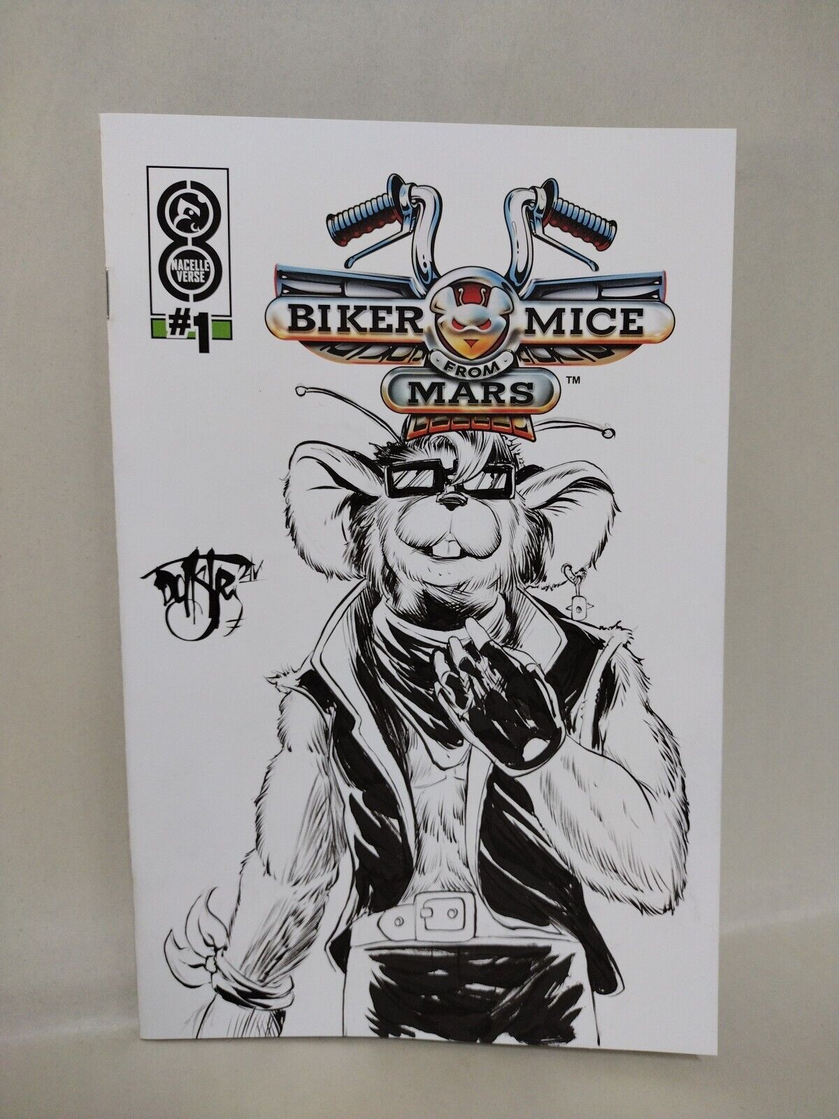 Biker Mice From Mars #1 (2024) Sketch Cover Variant Comic W Original DCastr Art 