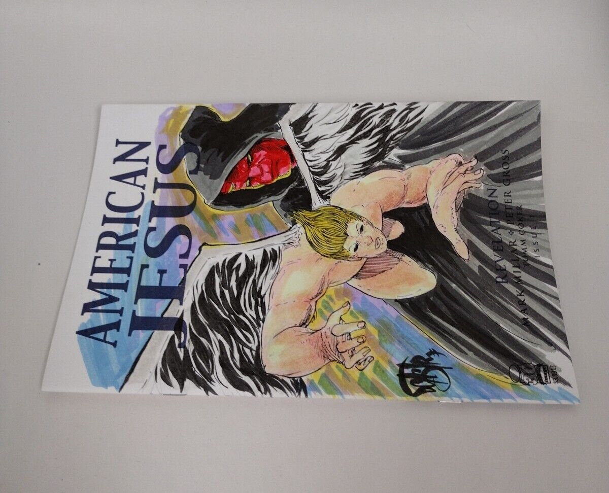 AMERICAN JESUS: REVELATION #1 Blank Cover Variant Original DCastr Art COA