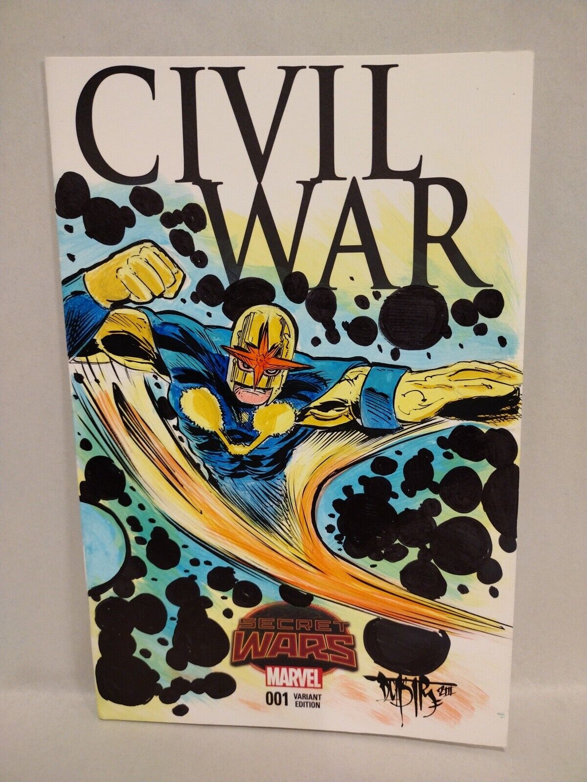 Secret Wars: Civil War #1 (2015) Blank Cover Variant W Original DCastr Nova Art