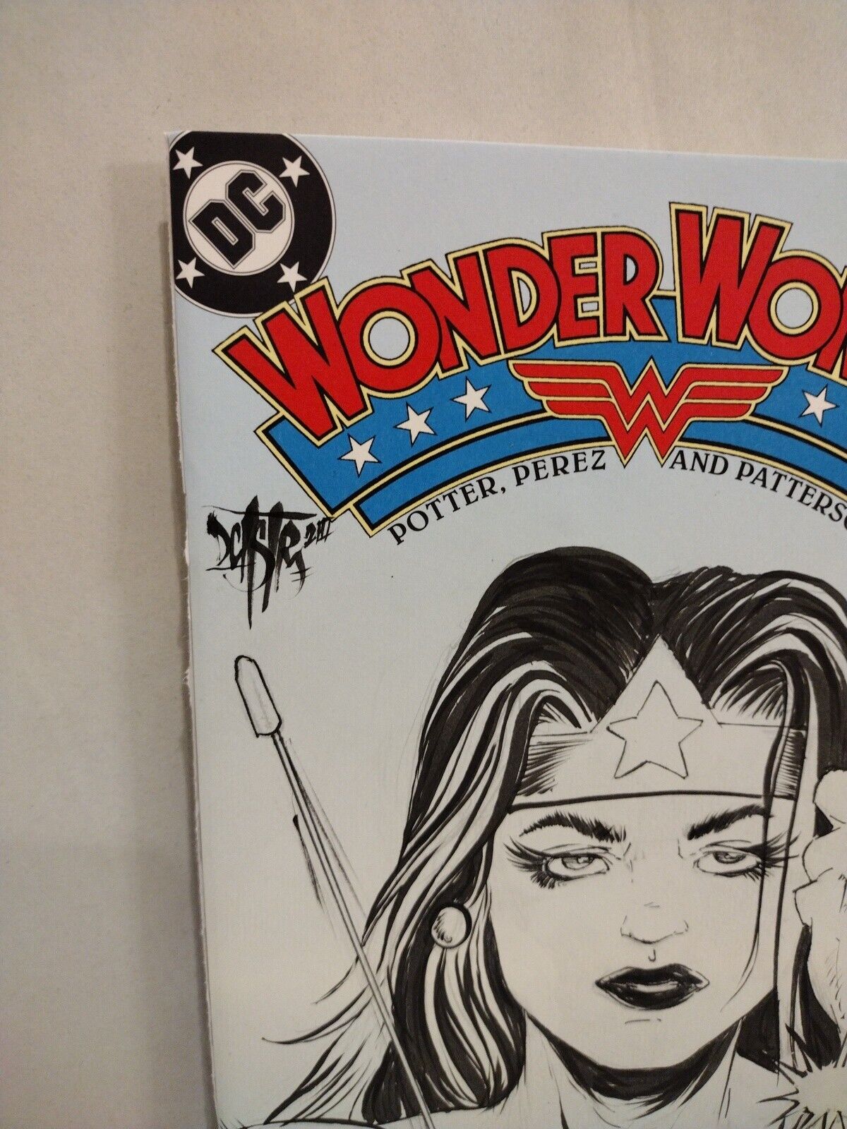 Wonder Woman #1 Facsimile Edition (2023) Sketch Variant W Original DCastr Art