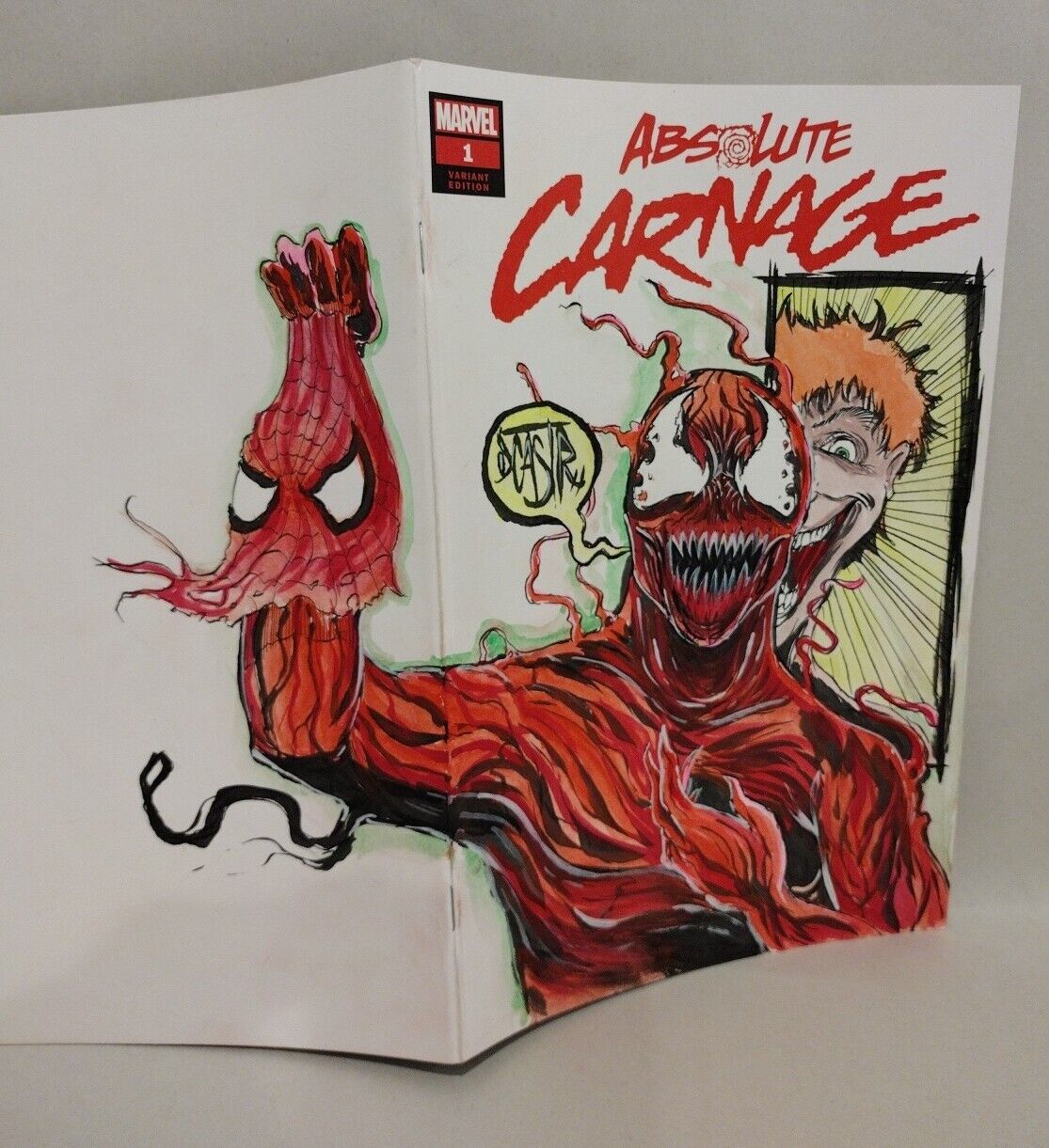 ABSOLUTE CARNAGE #1 Blank Sketch Variant Cover Comic W Original Dcastr Art