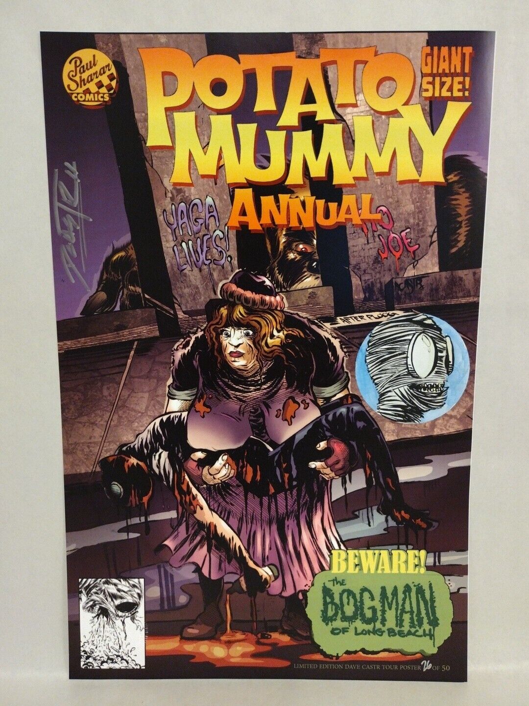 Potato Mummy Annual 11X17" Poster Print Signed Remarked & #'d 26 Dave Castr 1/50