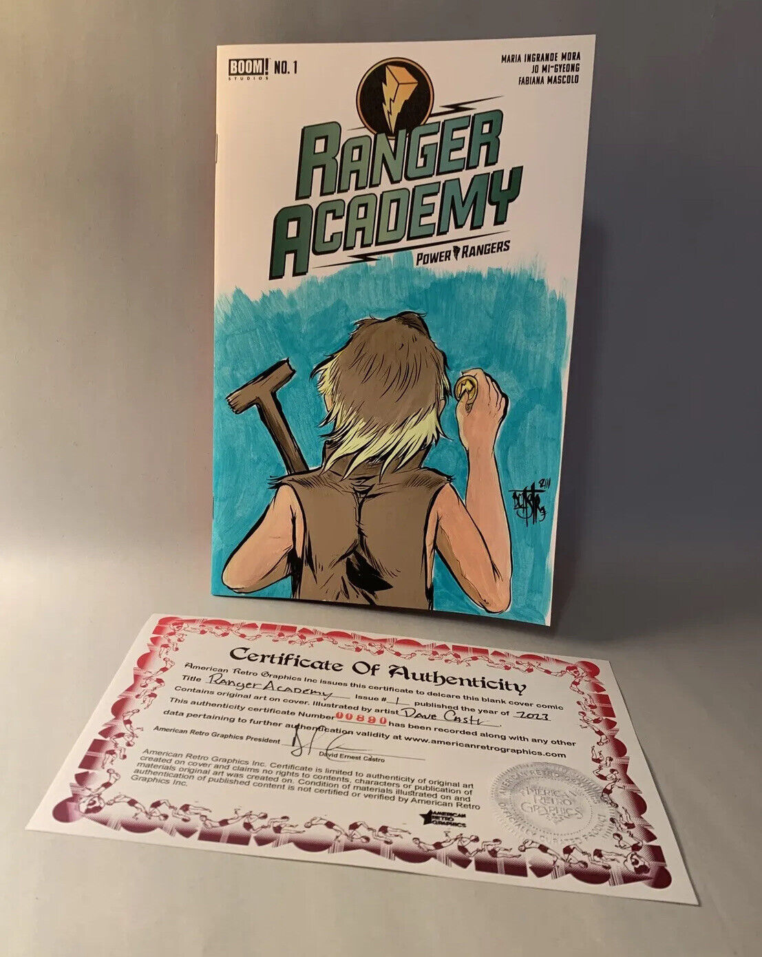 RANGER ACADEMY #1 Blank Sketch Cover Variant Comic 2023W Original Dave Castr Art