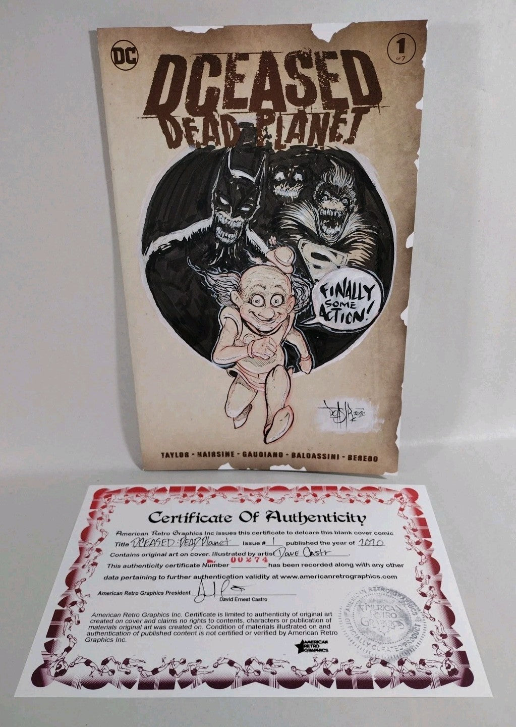 DCeased Dead Planet 1 (2020) DC Comic Sketch Cover Variant w Original Art DCastr