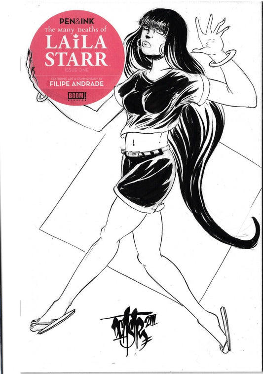 LAILA STARR, THE MANY DEATHS OF #1 Blank Variant Cover W Original Art Dave Castr