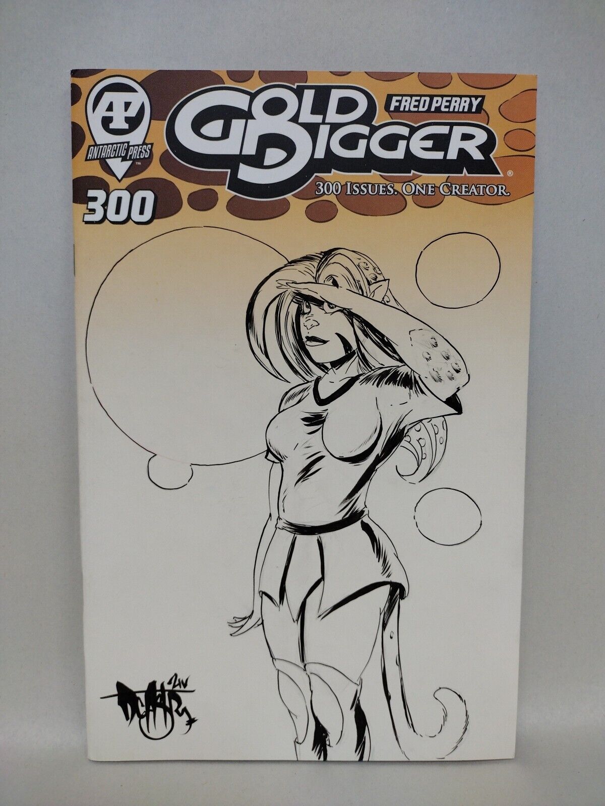 Gold Digger #300 (2023) AP Comic Sketch Variant W Original Dave Castr Sheila Art