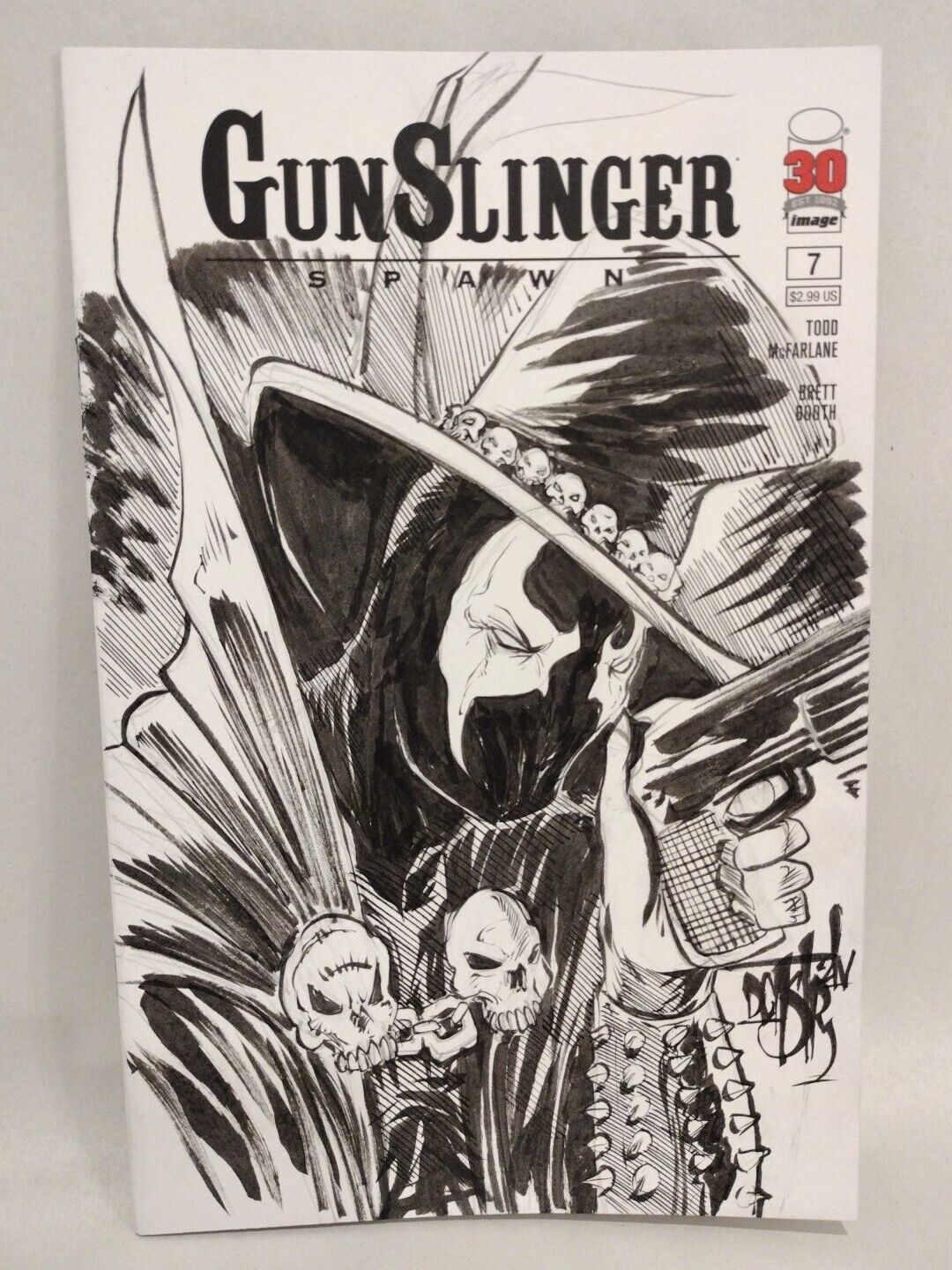 Gunslinger Spawn 7 (2022) Image Sketch Cover Variant Comic W Original DCastr Art