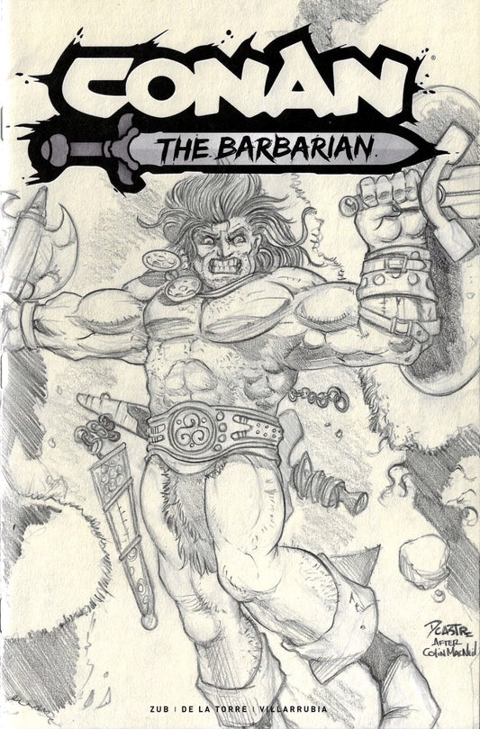 Conan #1 (2023) Titan Comic Sketch Cover Variant W Original Dave Castr Art