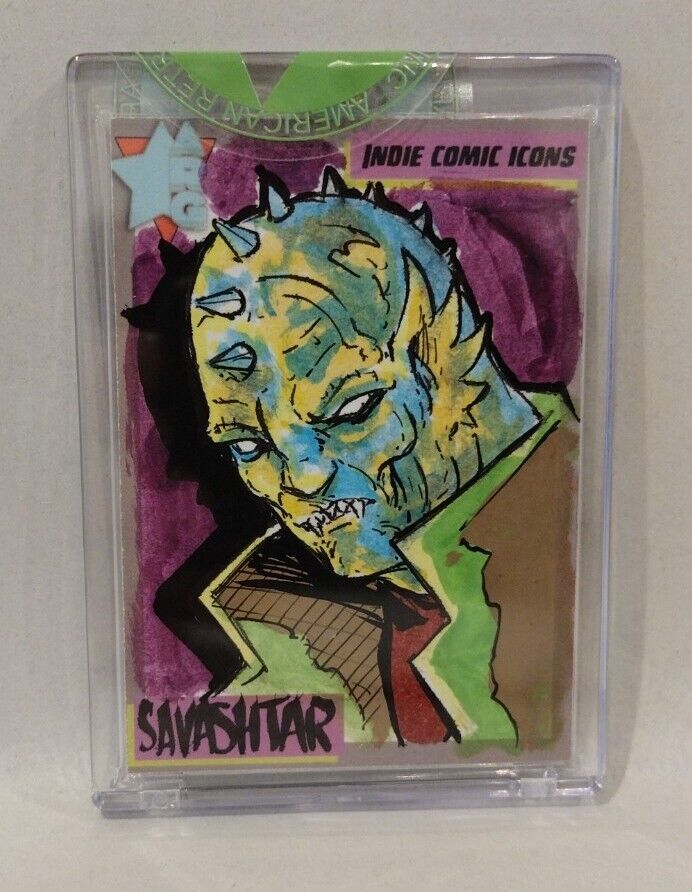 Indie Comic Icons (2023) Sketch Card w Original Savashtar Warlock 5 Art DCastr