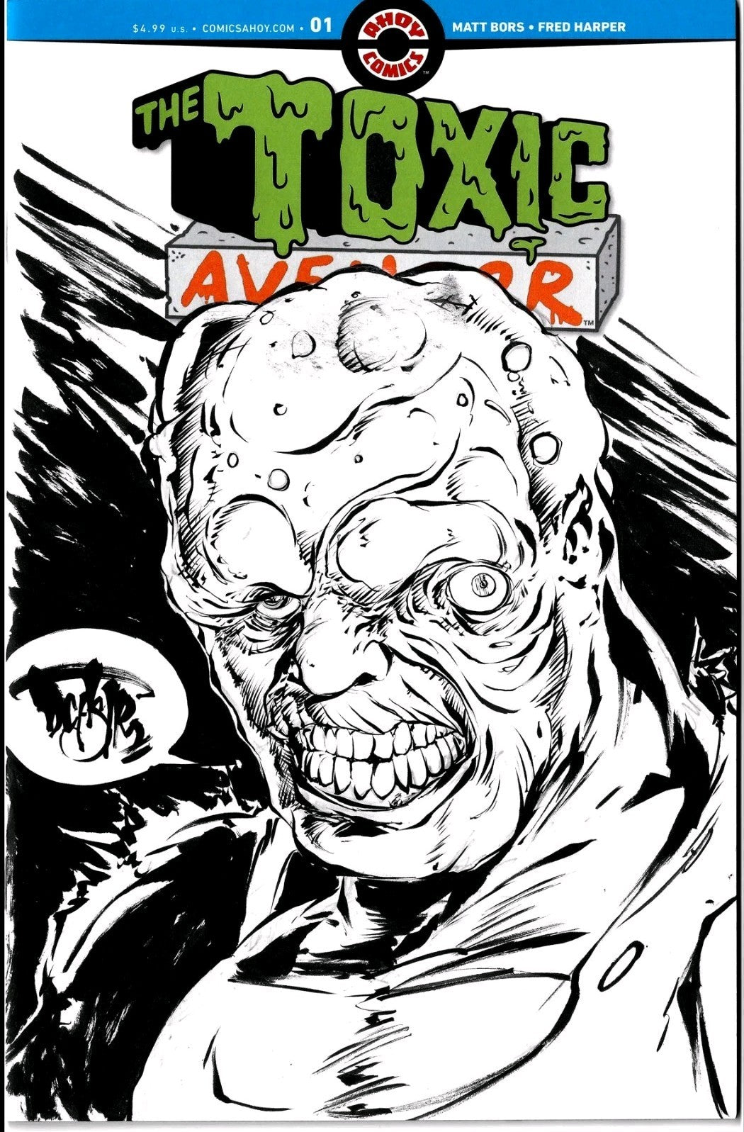 Toxic Avenger #1 (2025) Ahoy Sketch Cover W Original Dave Castr Art