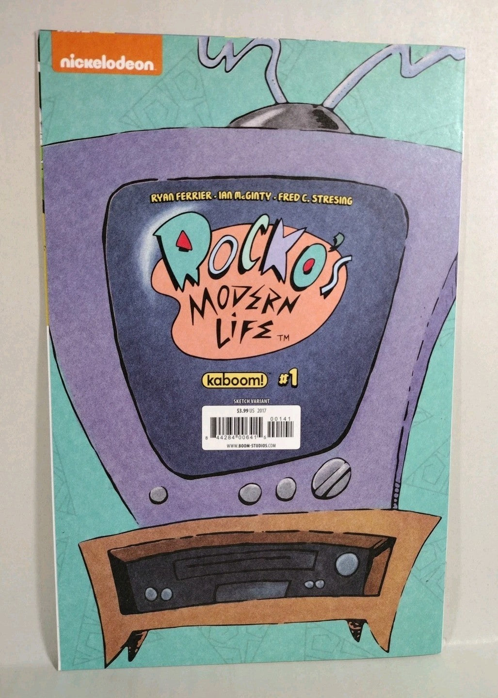 Rocco's Modern Life #1 Boom 2017 Sketch Cover Variant W Original Dave Castr Art