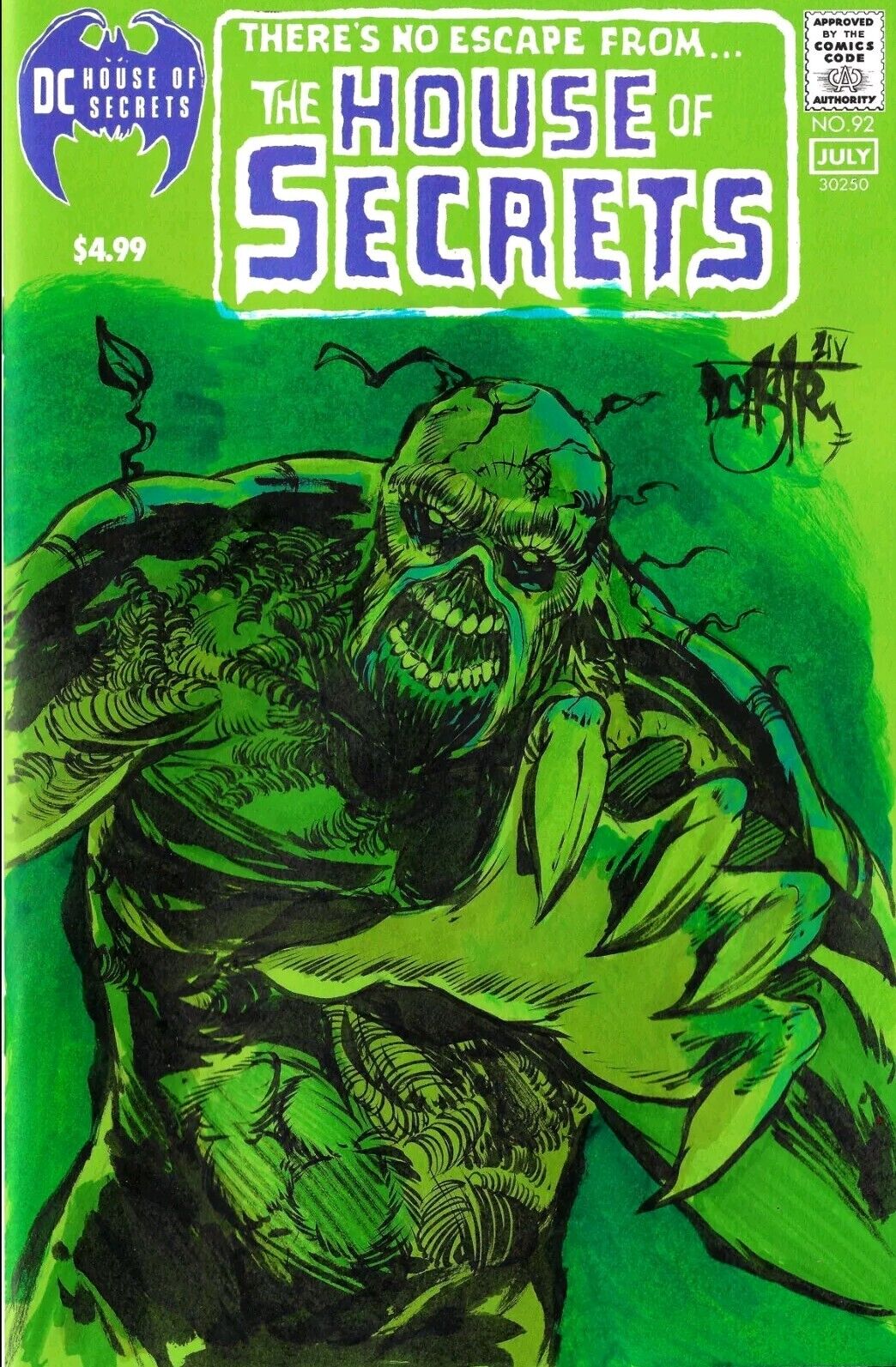 House Of Secrets 92 Facsimile (2024) DC Comic Sketch Cover W Original DCastr Art