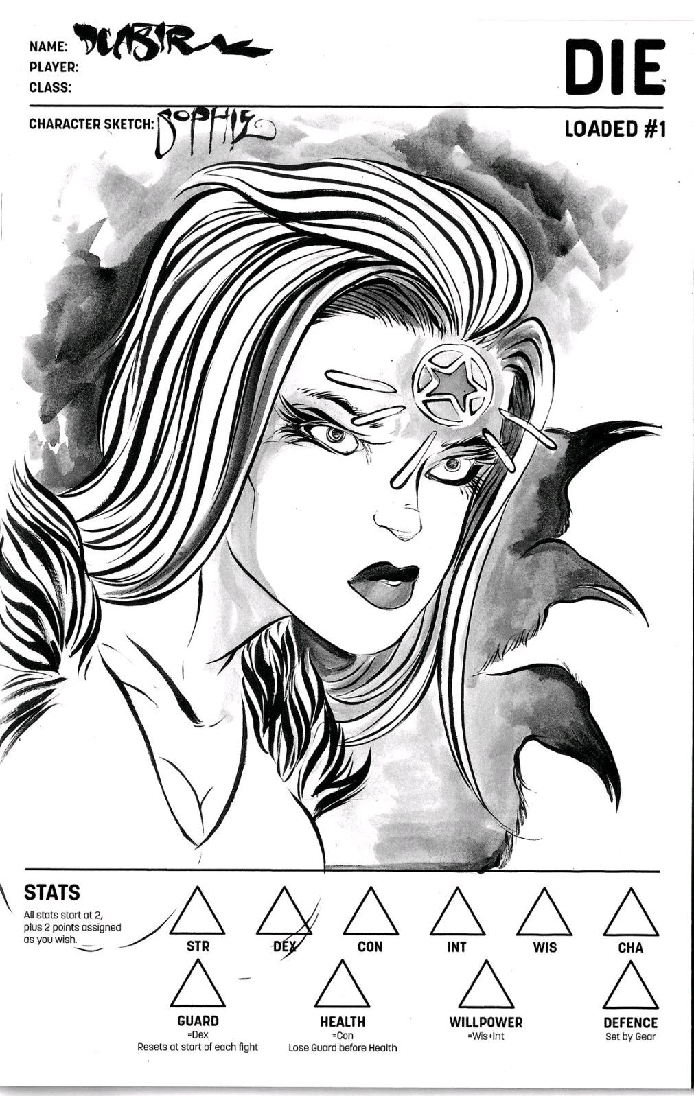 DIE Loaded #1 (2025) Image Comic Sketch Variant Cover W Original Dave Castr Art