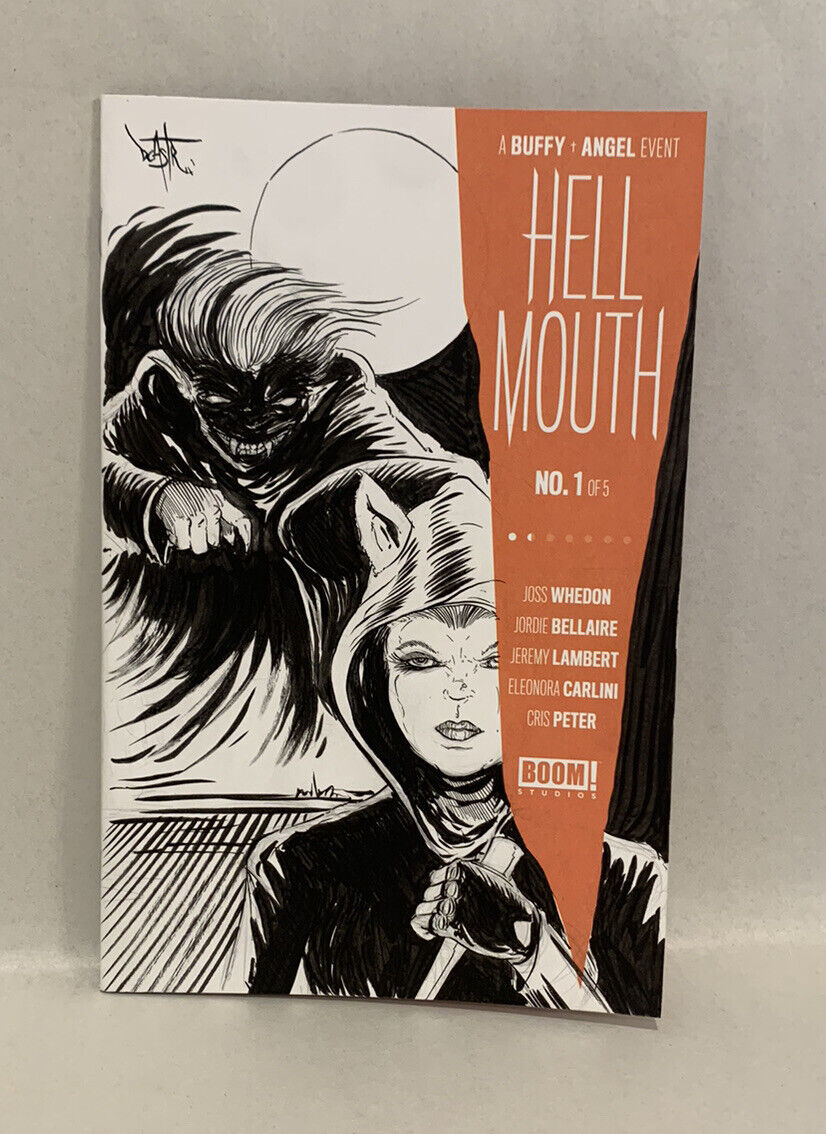 BUFFY + ANGEL: HELL MOUTH #1 Blank Variant Cover Comic W Original Art Dave Castr