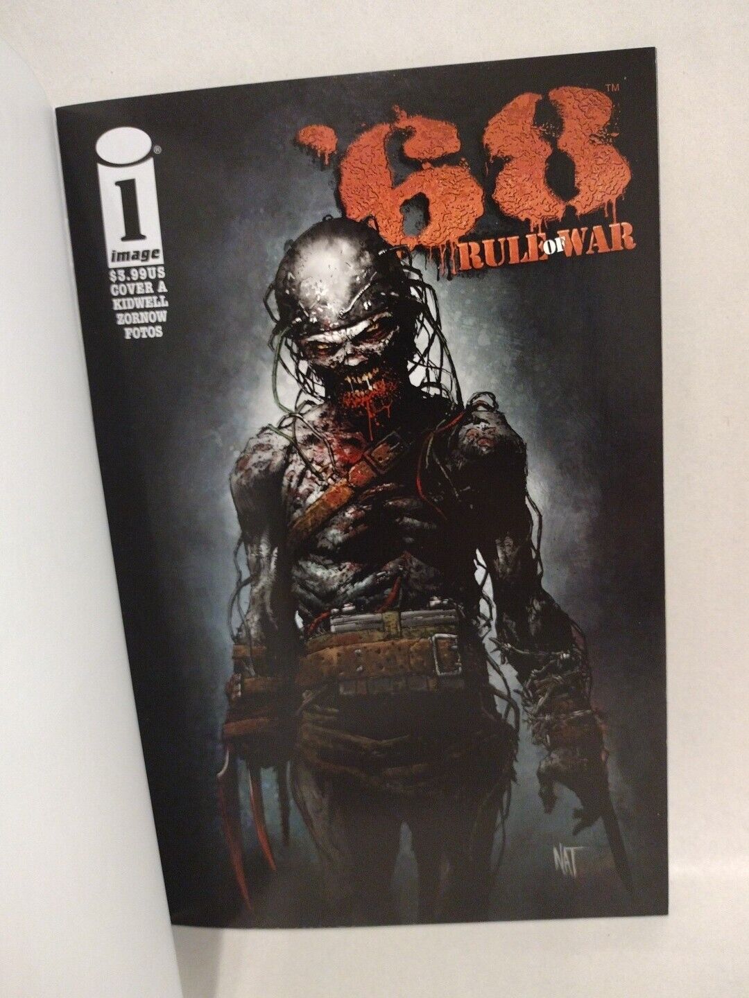 68 Rule Of War 1 2014 Blank Variant Image Comic w Original Dave Castr Zombie Art