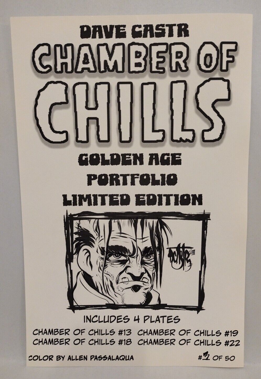 Chamber Of Chills (2023) Dave Castr 11X17" Limited Horror Portfolio Set W Sketch