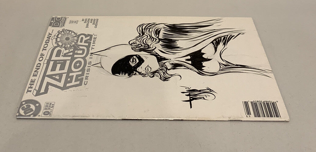 ZERO HOUR (1994) DC Comic White Cover W Original Dave Castr Batgirl Sketch Art