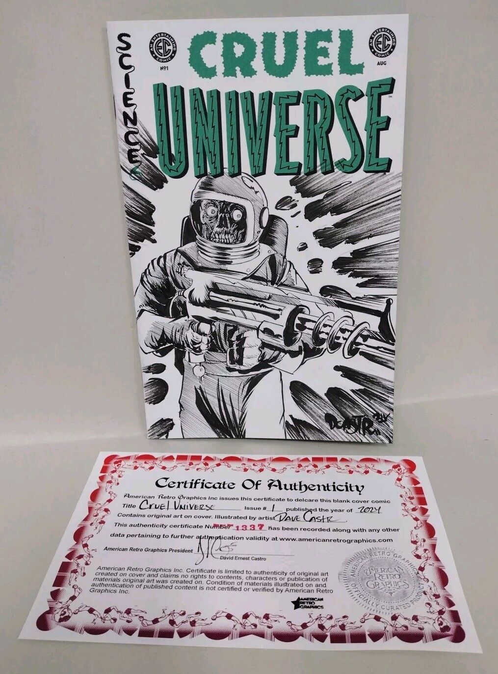 Cruel Universe #1 (2024) Oni EC Comic Sketch Cover Variant W Original DCastr Art