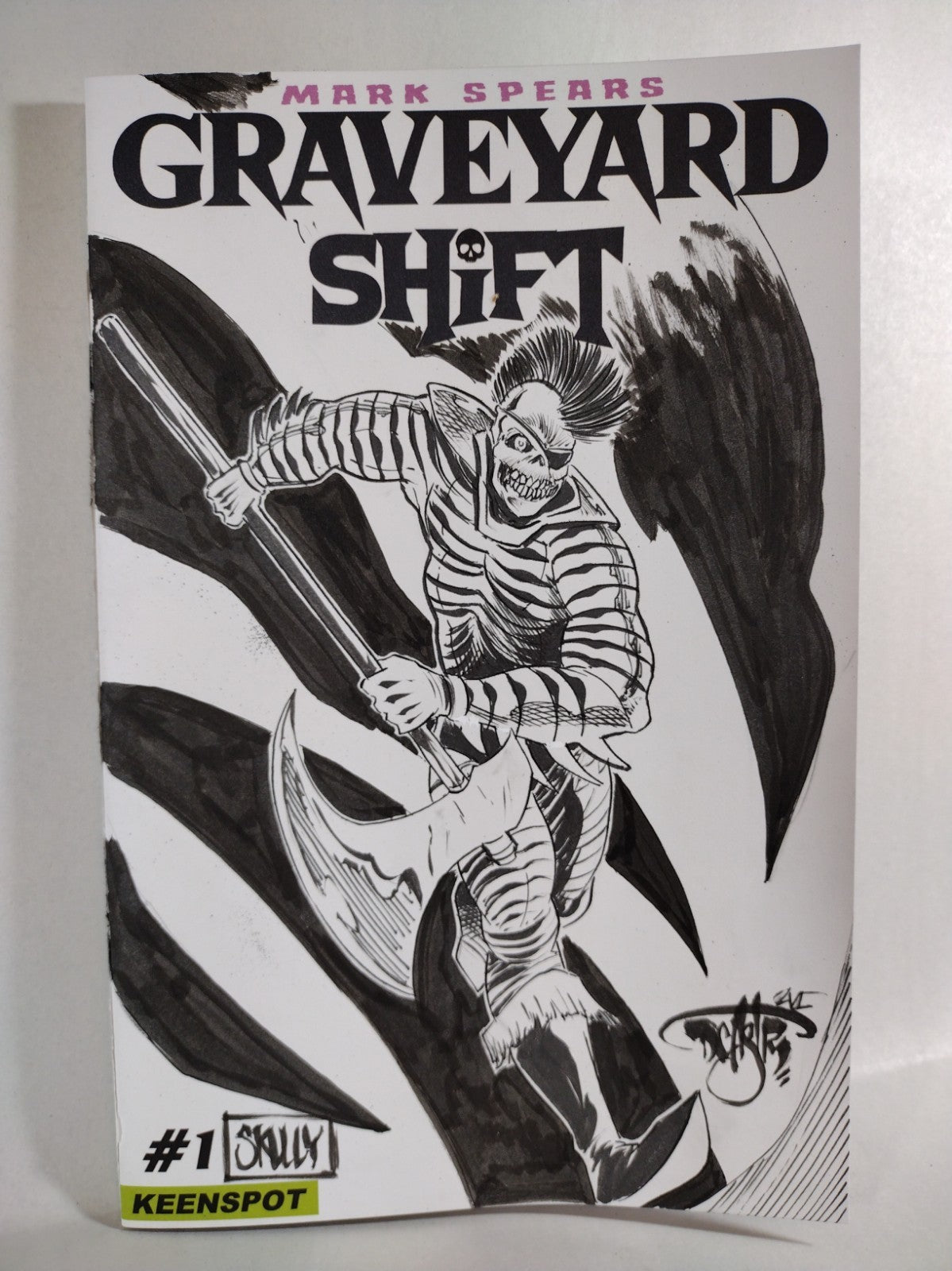 Graveyard Shift #1 Mark Spears Keenspot Comic Sketch Cover W Original DCastr Art