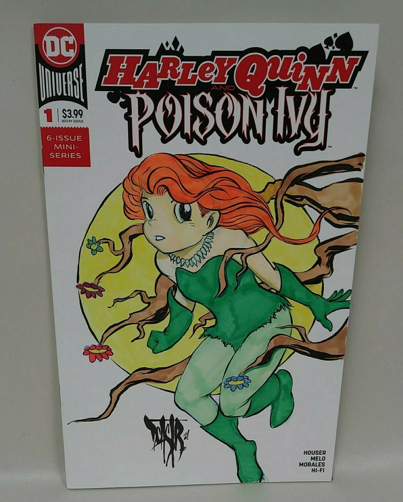 Harley Quinn Poison Ivy 1 (2019) DC Sketch Cover Comic W Original Dave Castr Art