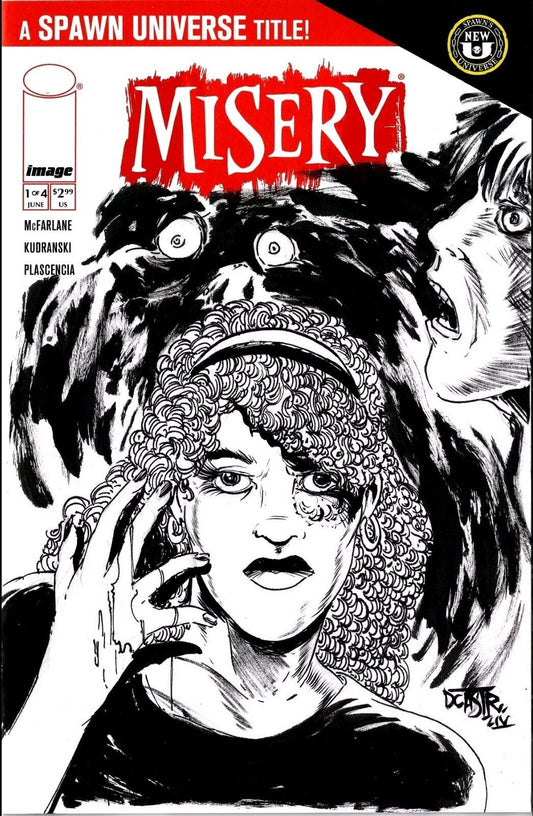 Misery 1 (2024) Image Comic Sketch Cover Variant W Original Cyan Dave Castr Art