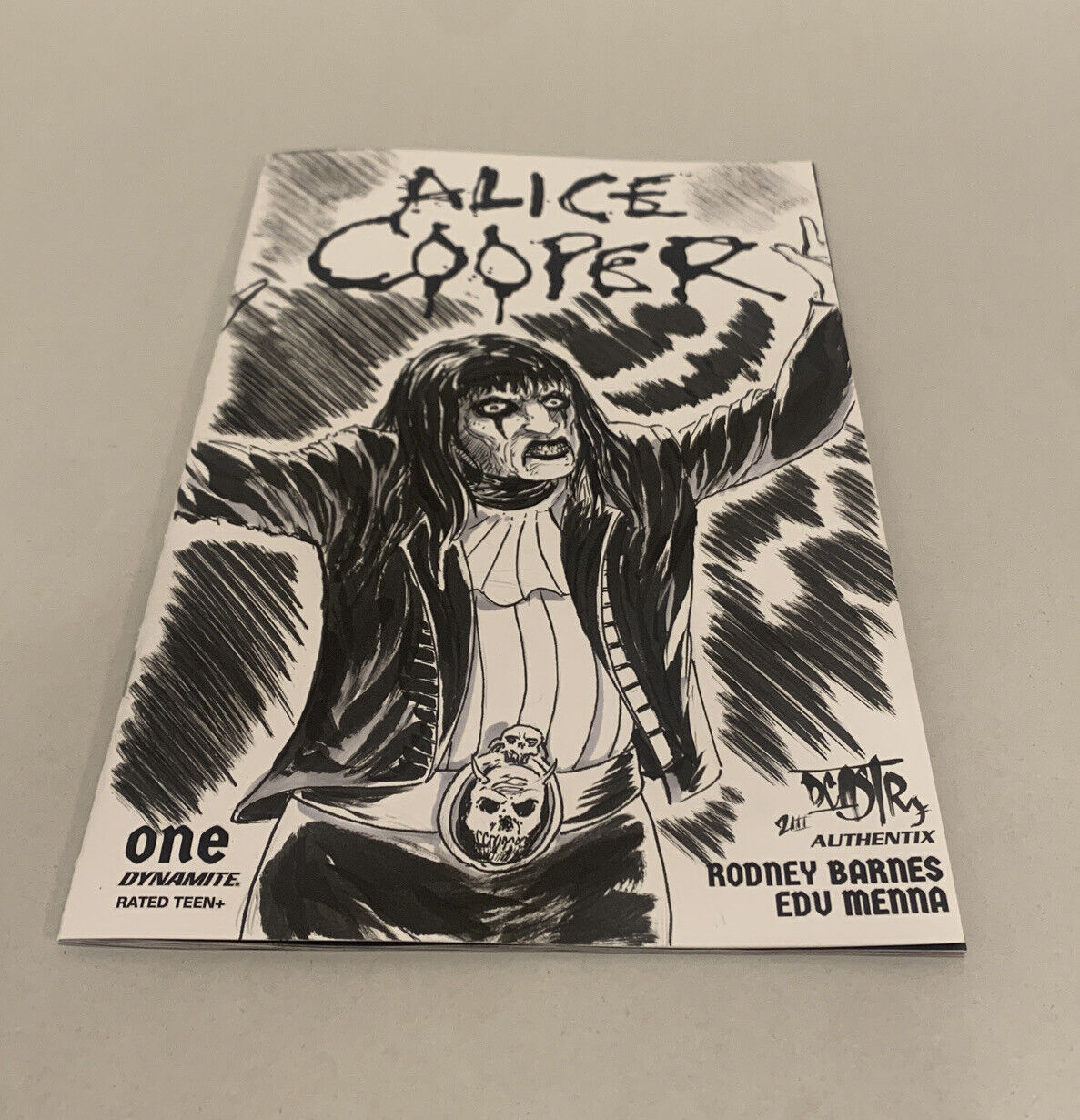 Alice Cooper #1 Blank Sketch Variant Cover Comic W Original Dave Castr Art