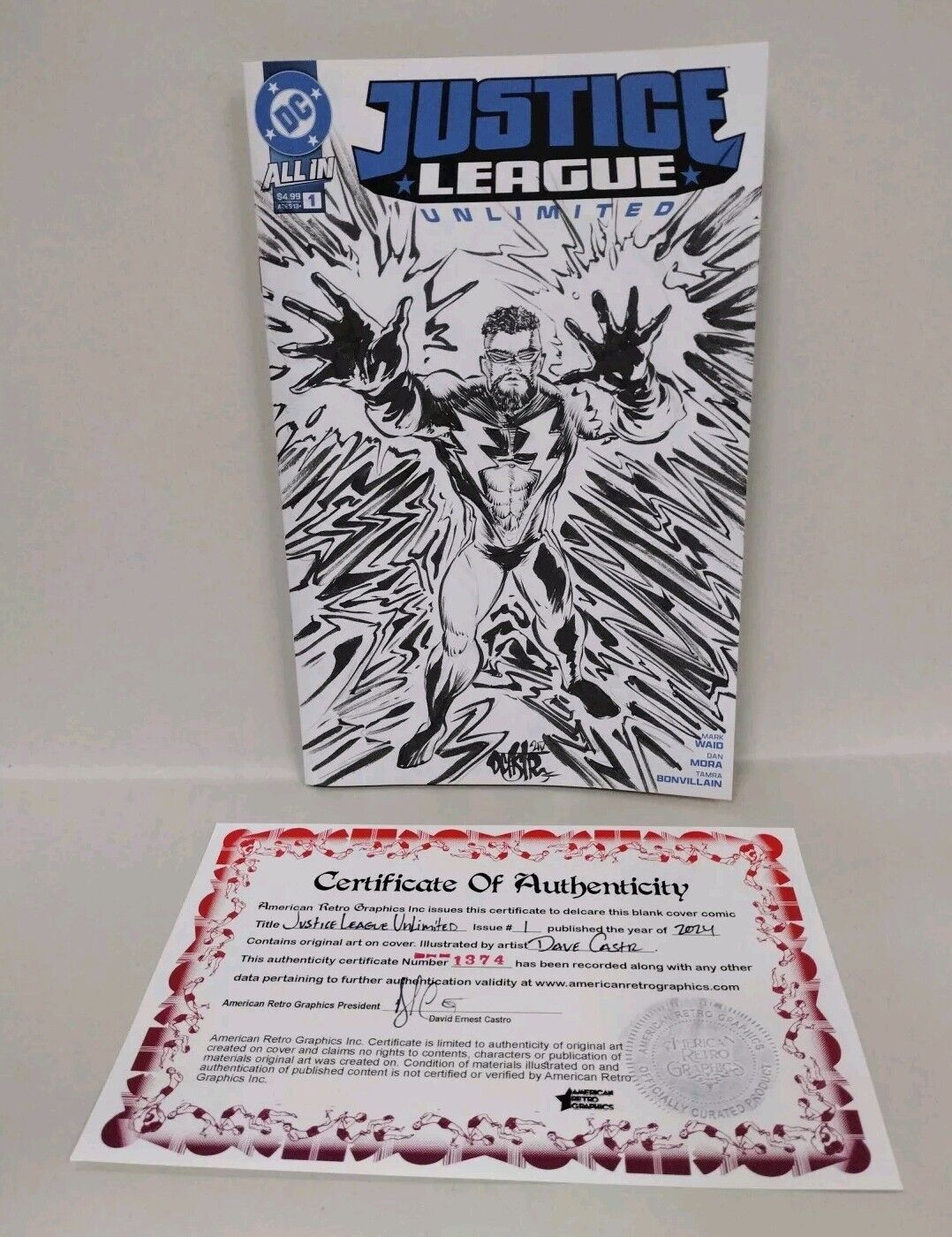 Justice League Unlimited #1 (2024) DC Sketch Variant Comic W Original DCastr Art