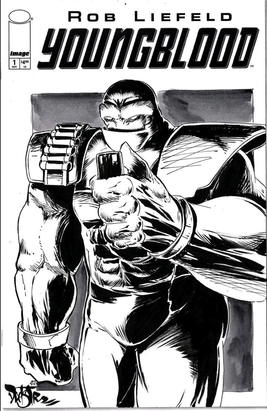 Youngblood #1 (2025) Rob Liefeld Image Sketch Cover Comic W Original DCastr Art