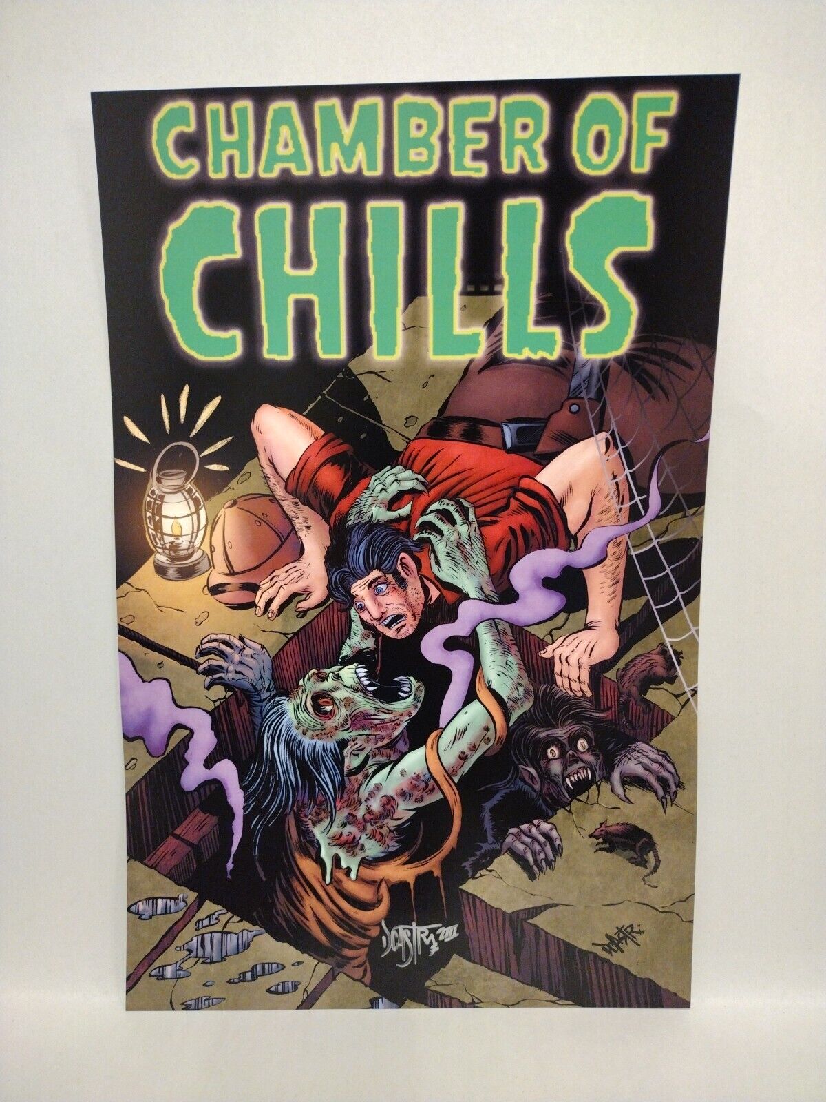 Chamber Of Chills (2023) Dave Castr 11X17" Limited Horror Portfolio Set W Sketch