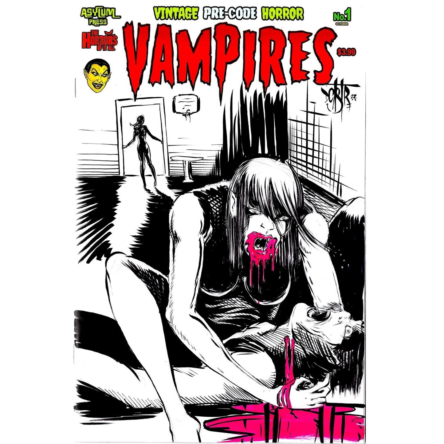 VAMPIRES#1 Blank Cover Variant Original DCastr Art COA