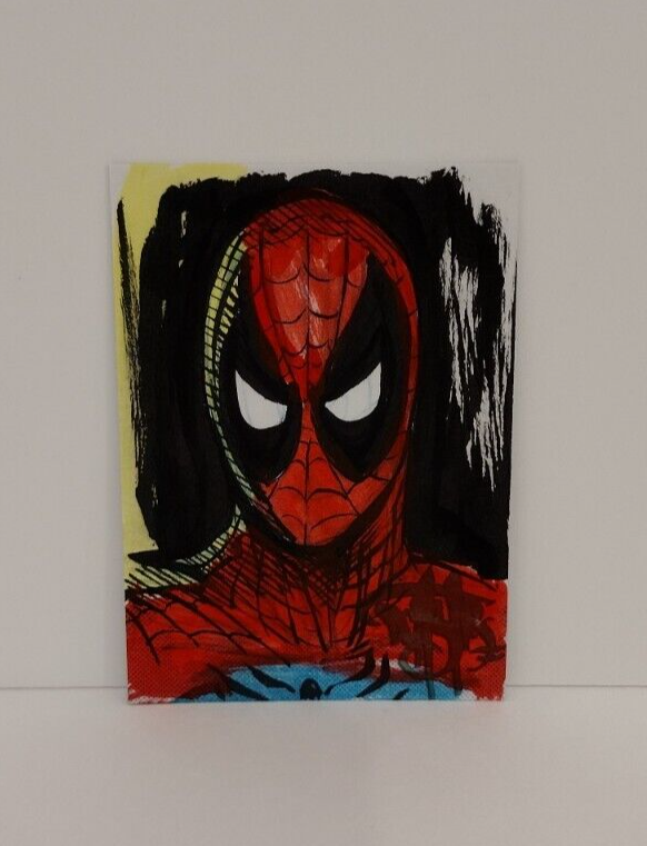 DCastr Iron Claw Series Personal Sketch Card Original 1/1 SpiderMan Art W Holder