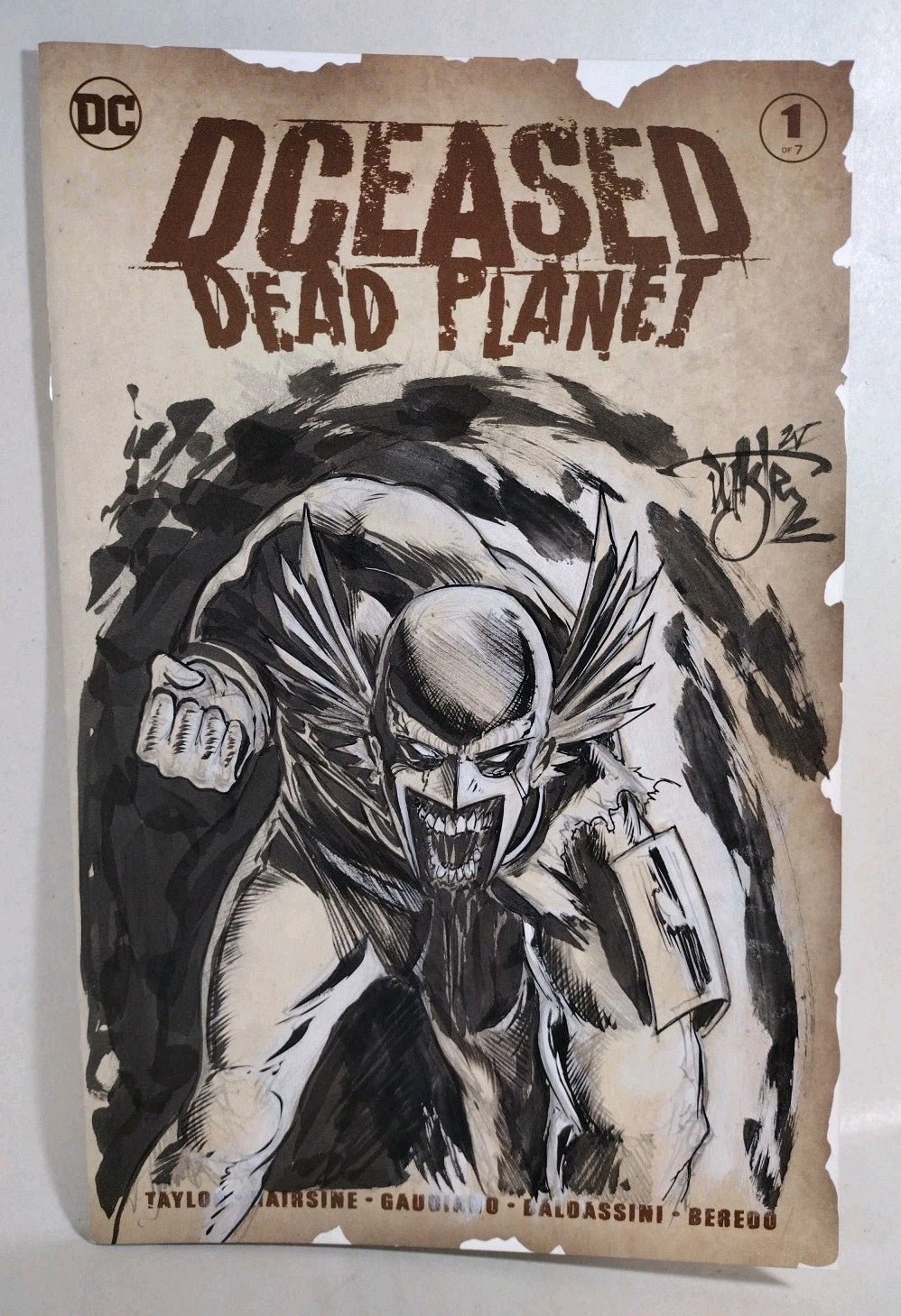 DCeased Dead Planet 1 (2020) DC Comic Sketch Cover Variant w Original Art DCastr