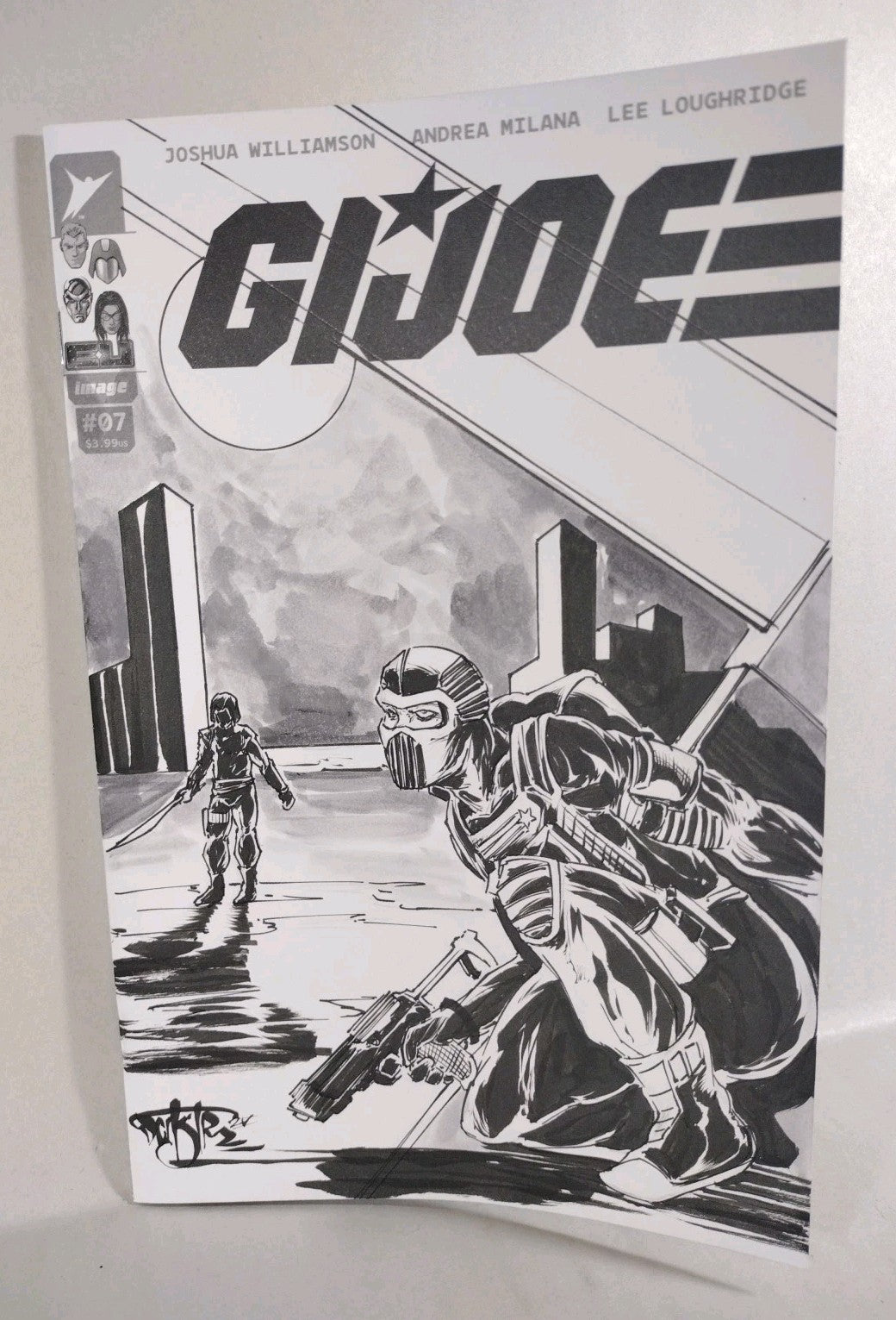 GI Joe #7 Image (2025) Sketch Cover Variant Comic W Original DCastr Beachead Art