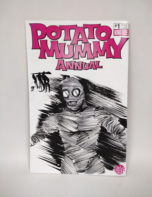 POTATO MUMMY ANNUAL #1 Blank Cover Variant Original DCastr Art COA