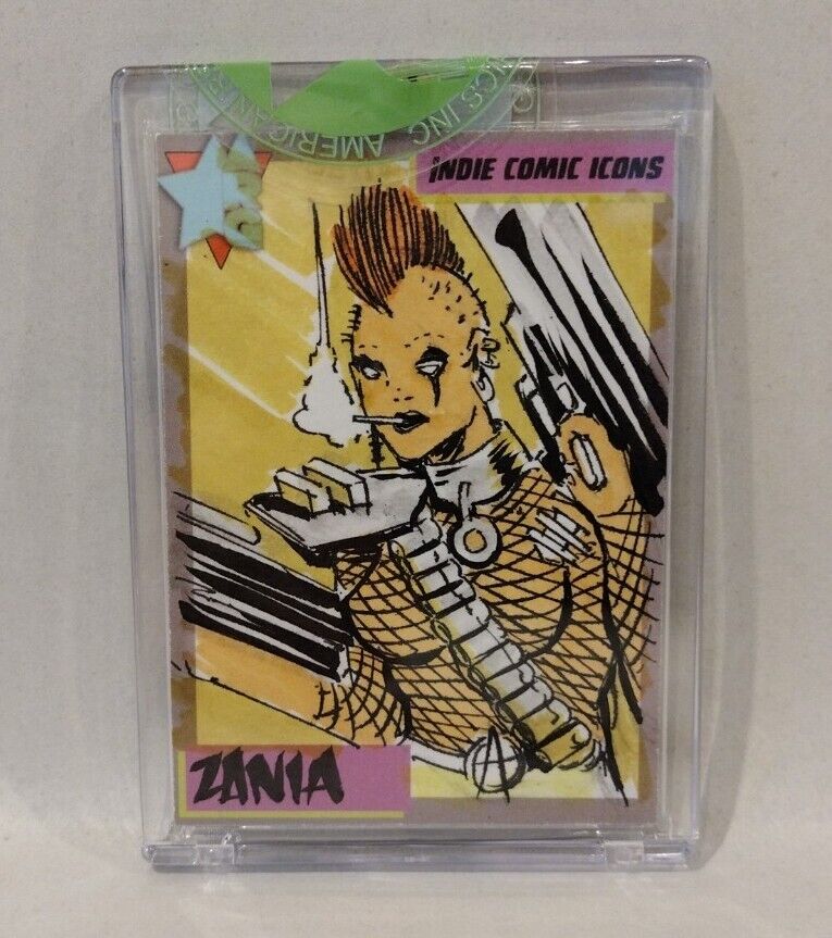 Indie Comic Icons (2023) ARG Sketch Card w Original Zania Warlock 5 Art DCastr