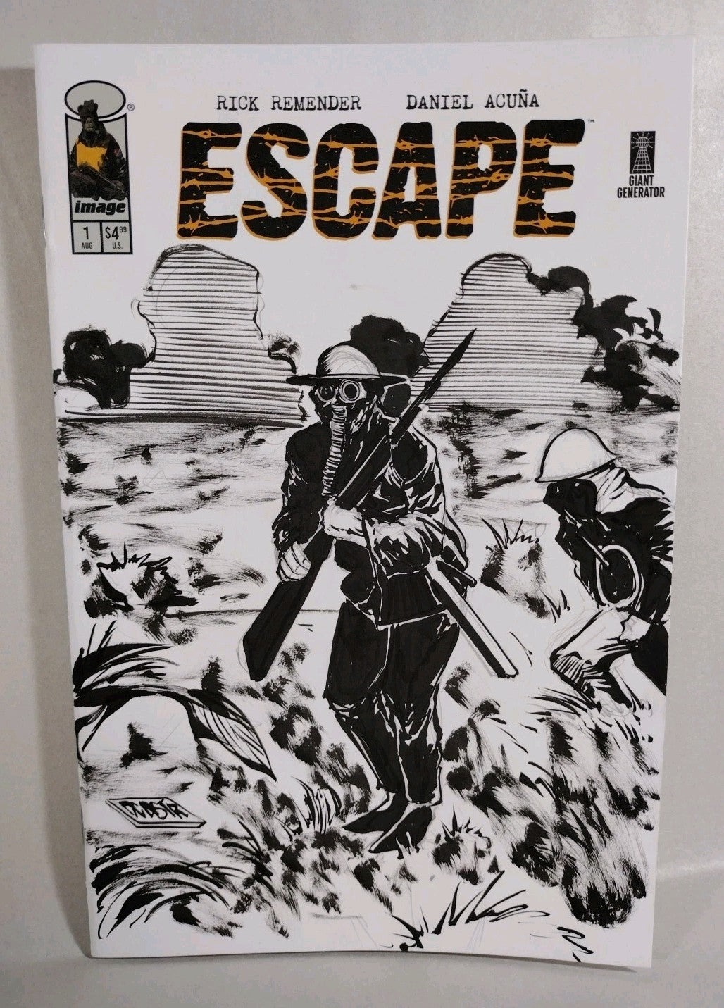 Escape #1 (2025) Image Comic Sketch Cover Variant W Original Dave Castr Art