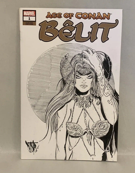 AGE OF CONAN BELIT #1 Blank Variant Cover Comic 2018 W Original Art Dave Castr