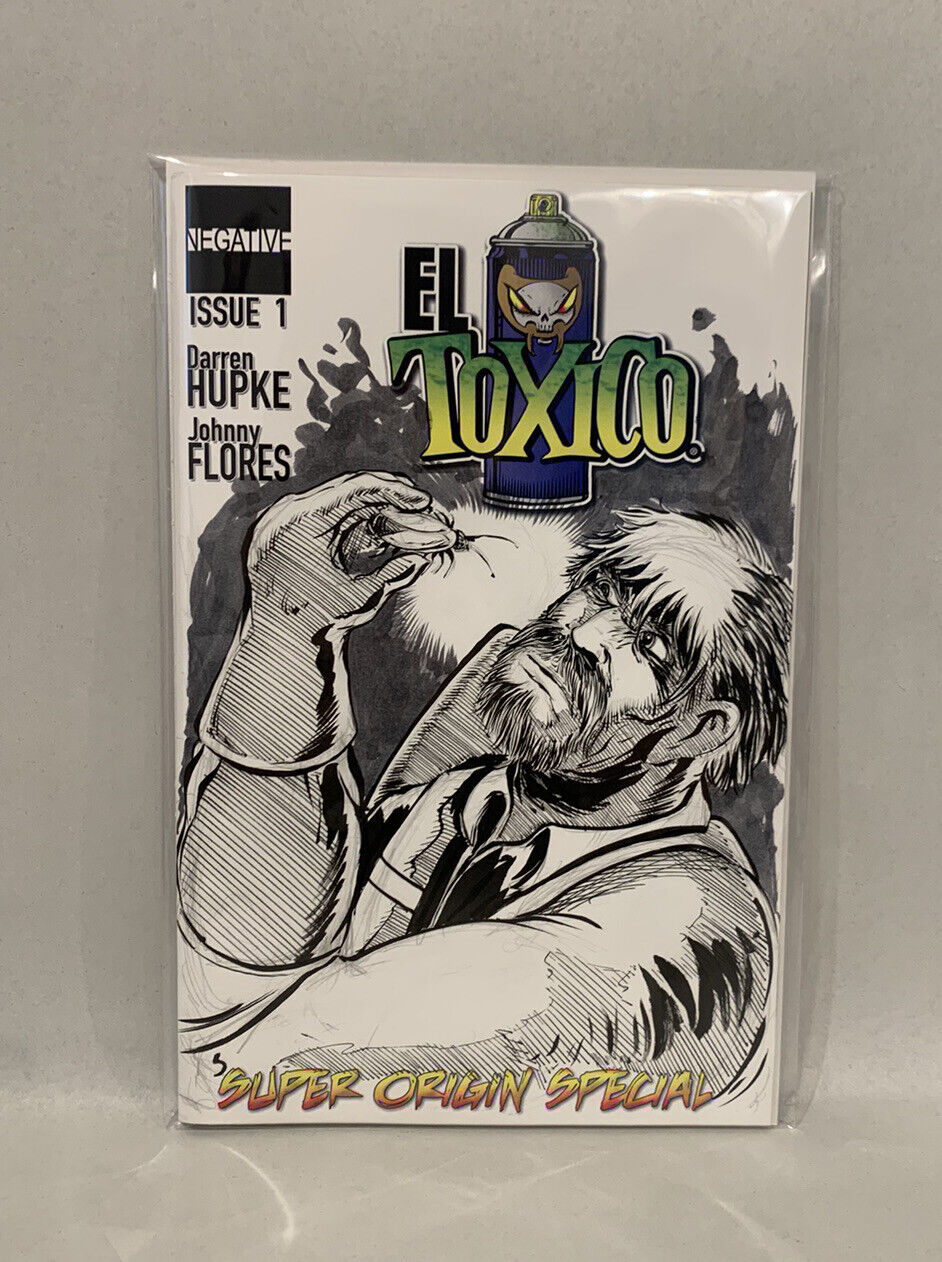 EL TOXICO #1 Blank Cover Variant Comic 2014 W DCastr Original Art