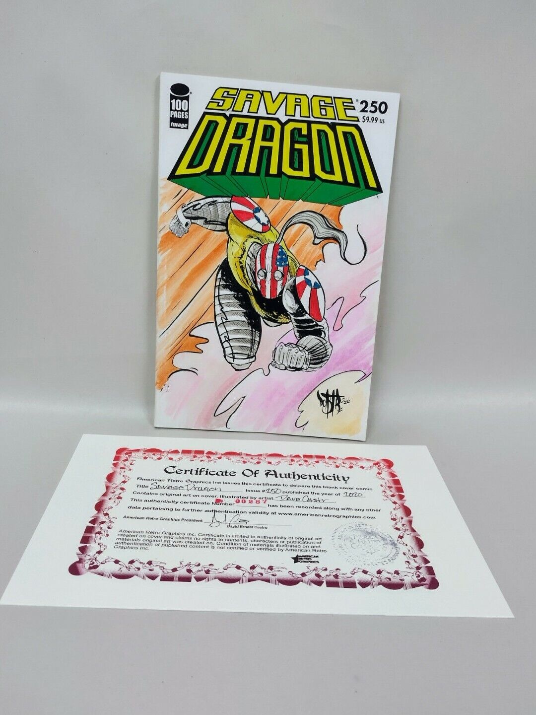 Savage Dragon #250 Image Comic Sketch Cover Variant W Original Dave Castr Art